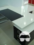 Кабинет Руководителя МДФ Бело-чёрный.